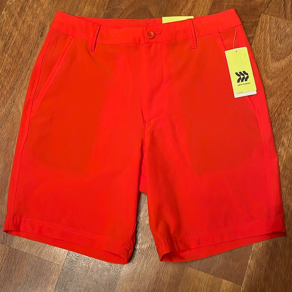 New blaze orange All In Motion hybrid shorts
